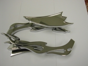 Item # ES-173-A8 - Arrow Flame Mirror Set - Zinc Alloy