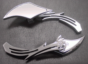 Item #MT04-179 - Tiger / Diamond Mirror Set - Zinc Alloy