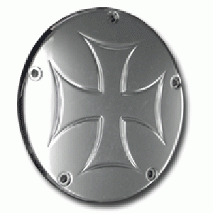 Item # PG28-311 - Billet Point Cover - 5-Hole Chrome Iron Cross