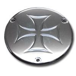 Item # PG28-312 - Billet Point Cover - 3-Hole Chrome Iron Cross