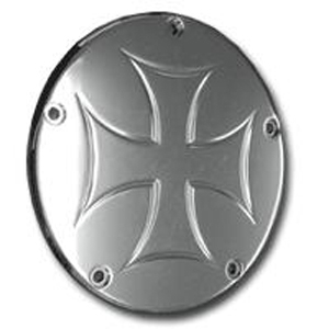 Item # PG28-314 - Derby Cover - 5-Hole - Chrome Iron Cross
