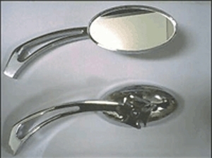 Item # MT04-186 - Oval / Iron Cross Mirror Set - Zinc Alloy