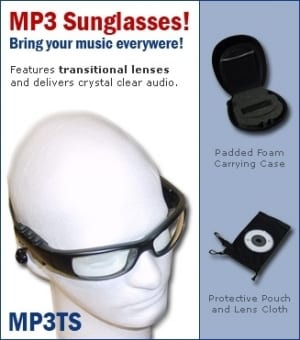 Item # MP3TS - 256MB Storage MP3 Player with Transition Lenses Eyewear